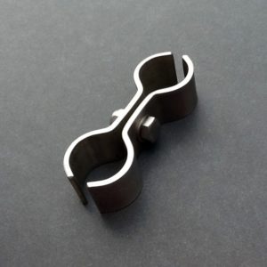 Stainless Steel Pipe Clamp Double Ports 34mm Diameter / 25mm X 3mm