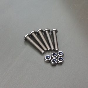 M5 pan-head screws & nyloc nuts