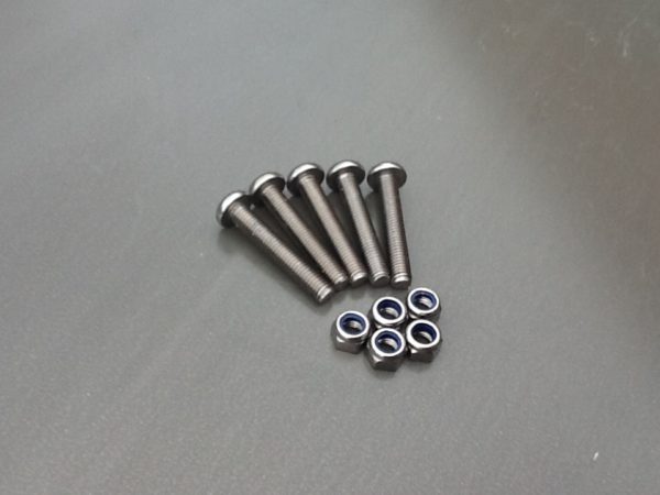 M5 pan-head screws & nyloc nuts