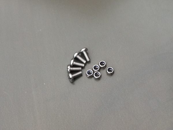 M5 pan-head screws & nyloc nuts 12mm QTY5