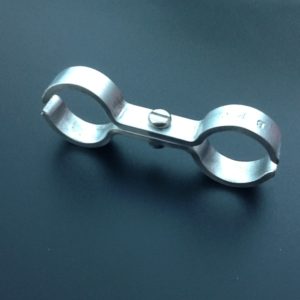 Stainless Steel Pipe Support Clamp 28mm Diameter Ports / 12mm X 3mm