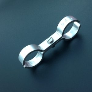 Aluminium Double Pipe Clamp Bracket Double Ports 27mm Diameter