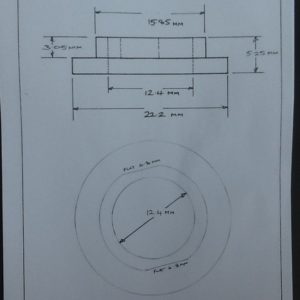 Flange bushing brass