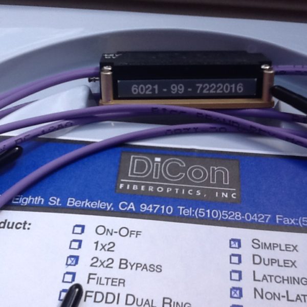 Dicon 2x2 Bypass Fiber Optic Switch Simplex