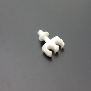 Chassis Clips White Nylon Double Pipe Fit 5/16" Diameter Chassis Clips