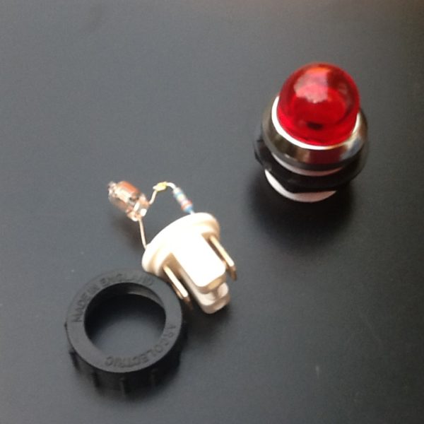 Panel Mount Red Indicator Light With Neon Bulb 240Volt