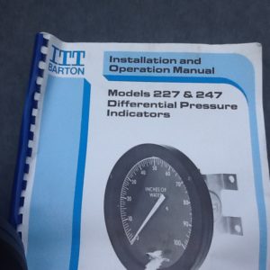 ITT Barton Differential Pressure Indicator Model 227