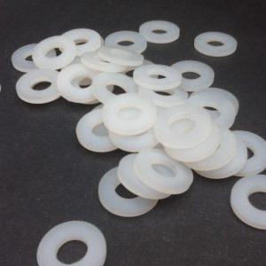 White Nylon Washers Imperial 3/8" ID X 3/4" OD X 1/8" Thick