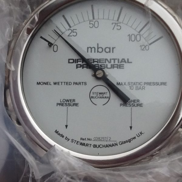 Stewart Buchanan Pressure Gauge Stainless Steel