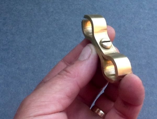 Brass Pipe Tidy Support Clamps 15mm