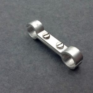 Stainless Steel Pipe Clamp Double Ports 16mm Diameter / 12mm X 3mm