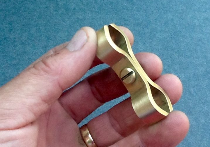 Brass Pipe Tidy Support Clamps 15mm