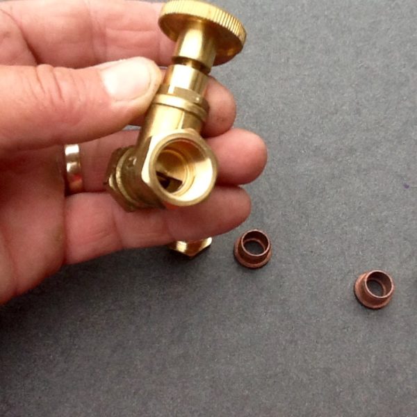 Brass Inline Valve Tap Ideal For 10mm Copper Pipes