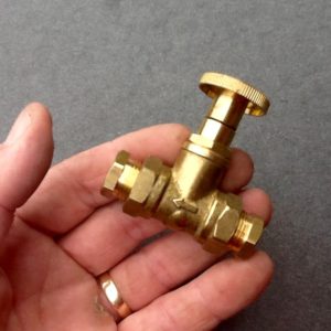 Brass Inline Valve Tap Ideal For 10mm Copper Pipes 