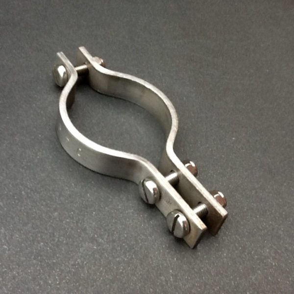 Stainless Steel Pipe Clamping Bracket. BPC Engineering. www.britishpipeclamps.co.uk