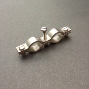 Stainless Steel Cable Clamping Bracket 18mm Diameter Ports