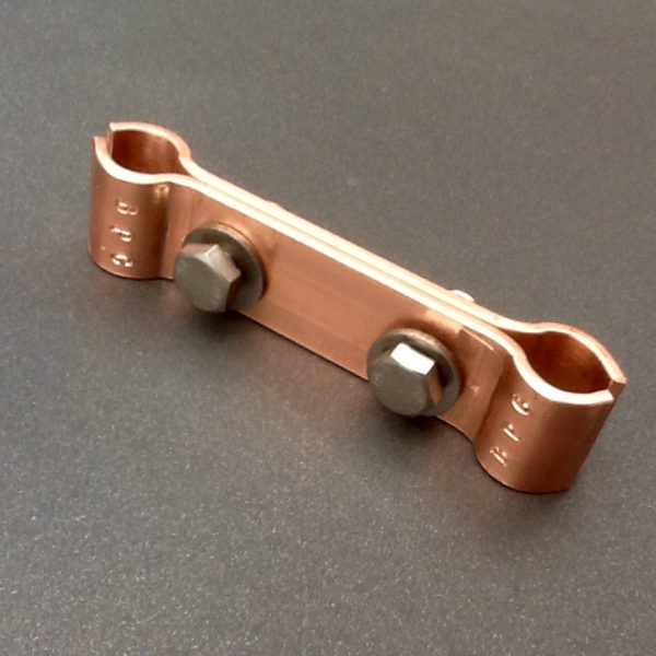 Copper Clamp Bracket Saddle Clamp C101 Copper 15mm Ports - Image 3