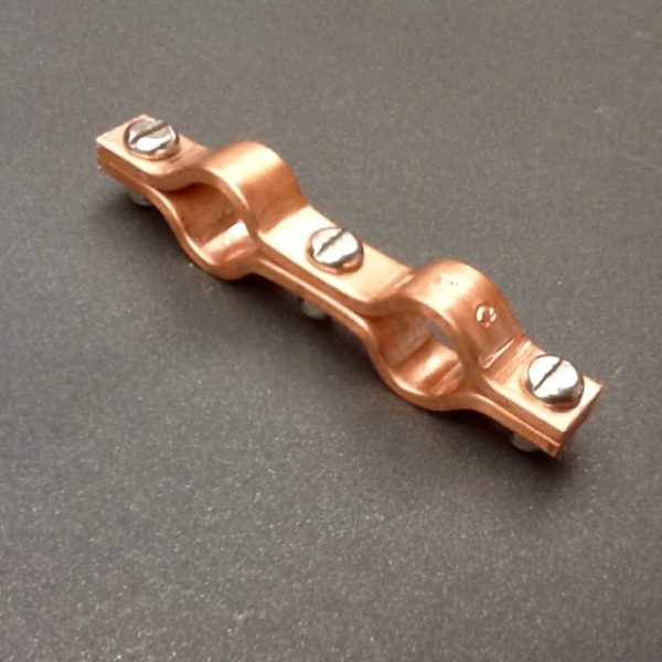 Copper Saddle Clamp Double Port Clamp Bracket 15mm C101 Copper