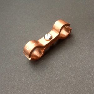 Copper Pipe-Clamp Double Ports 19mm Diameter Ports / 12mm X 3mm
