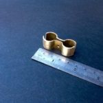 Brass pipe clamp bracket 