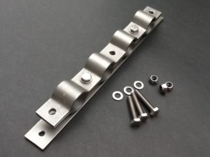 Multi Pipe Clamp Stainless Steel 30mm Diameter Four Ports / 25mm X 3mm