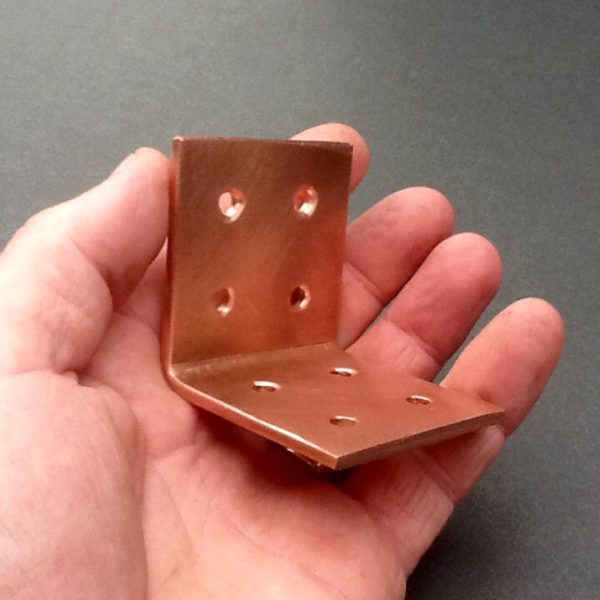 Copper Angle Bracket Heavy Duty 50mm X 50mm X 3mm Thick