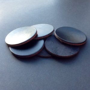 Leather Discs Black Leather Disc 75mm (3") Diameter X 5mm Thick. BPC Engineering 