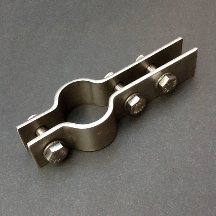 Stainless Steel Pipe Support Bracket 35mm Diameter Port 25mm X 3mm