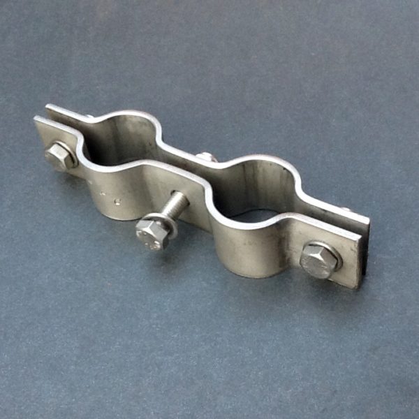Double Pipe Clamp Stainless Steel. BPC Engineering. www.britishpipeclamps.co.uk