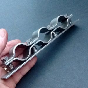 Multi Pipe Clamp Stainless Steel 3 Ports 25mm Diameter / 30mm X 3mm