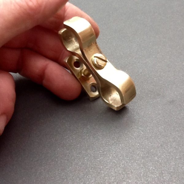 Brass Wall Mount Pipe Clamp Bracket. BPC Engineering www.britishpipeclamps.co.uk