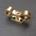 Brass Wall Mount Pipe Clamp Bracket. BPC Engineering