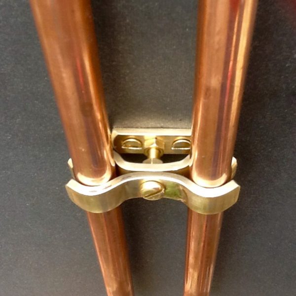 Brass Wall Mount Pipe Clamp Bracket. BPC Engineering www.britishpipeclamps.co.uk