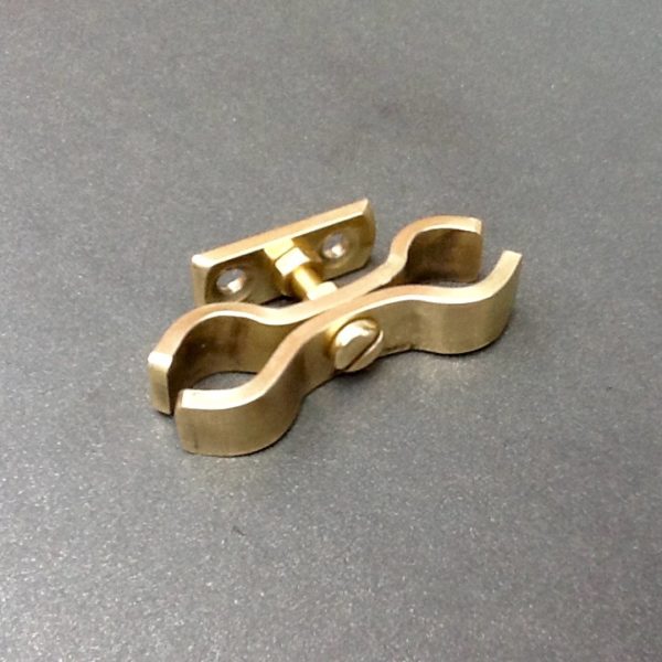 Brass Wall Mount Pipe Clamp Bracket. BPC Engineering www.britishpipeclamps.co.uk