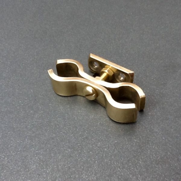 Brass Wall Mount Pipe Clamp Bracket. BPC Engineering www.britishpipeclamps.co.uk