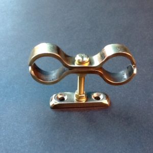 Pipe Clamp Bracket Solid Brass 19mm 20mm Double Ports