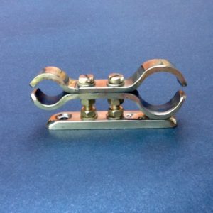 Pipe Clamp Bracket Solid Brass 22mm 25mm Double Ports
