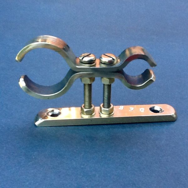 Brass Pipe Clamp Bracket Double Pipe Fixing Wall Mount 15mm 28mm. BPC Engineering. www.britishpipeclamps.co.uk