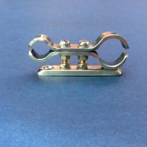 Brass Pipe Clamp Bracket Solid Brass 25mm 28mm Double Ports