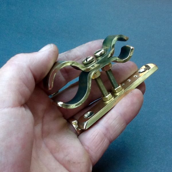 Brass Pipe Clamp Bracket Double Pipe Fixing Wall Mount 15mm 28mm - Image 2