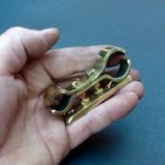 Brass Pipe Clamp Bracket Solid Brass 18mm 25mm Double Ports