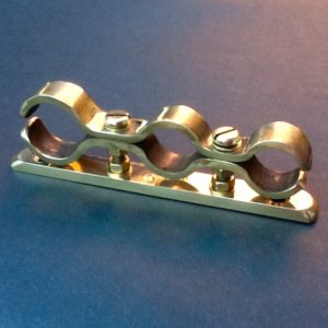 Polished Brass Pipe Clamp Bracket Multi Clamp