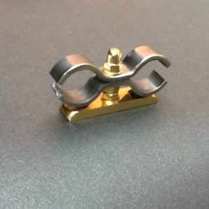 Decorative Pipe Bracket Polished Stainless Steel Brass 19mm Diameter