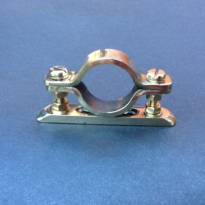 Brass Pipe Clamp 23mm Diameter Single Port Solid Brass