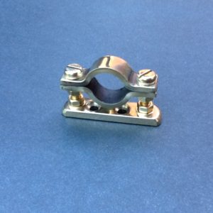 Brass Pipe Clamp 22mm Diameter Single Port Solid Brass