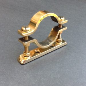 Brass Pipe Clamp Bracket 35mm Diameter Single Port Solid Brass