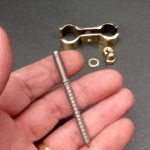 Dual Pipe Hanger Bracket Solid Brass 18mm Diameter Ports