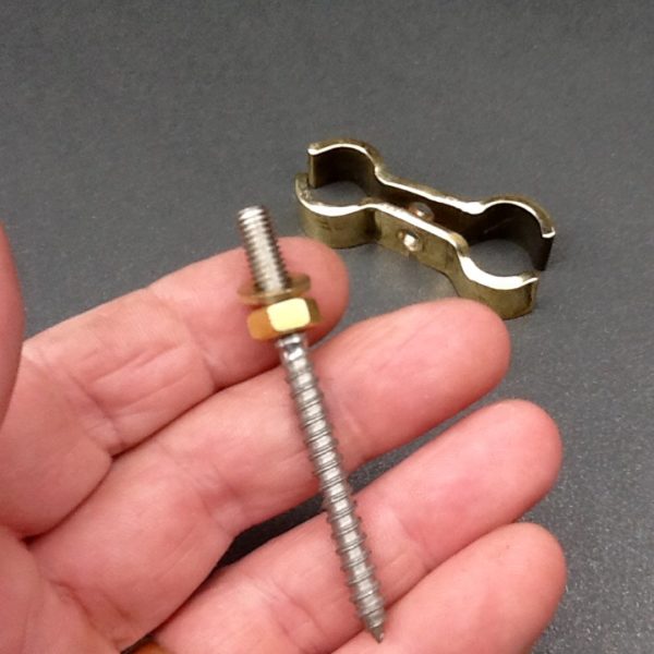Brass Pipe Clamp Bracket 15mm Diameter Ports BPC Engineering www.britishpipeclamps.co.uk