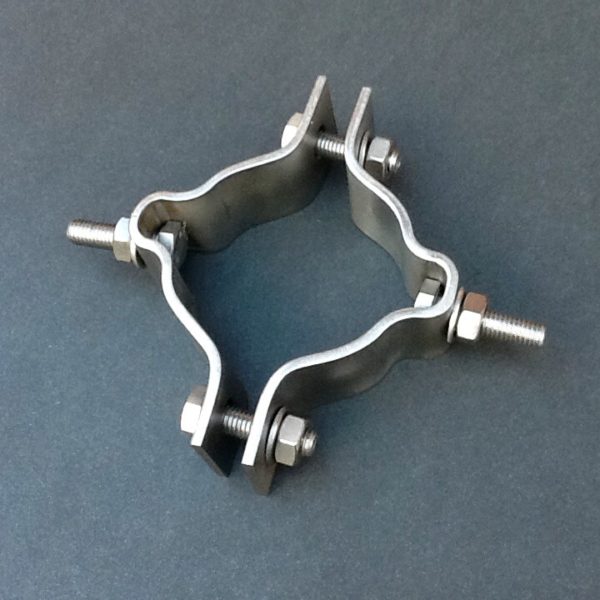 Universal Pipe Clamp Bracket 53mm Diameter Stainless Steel