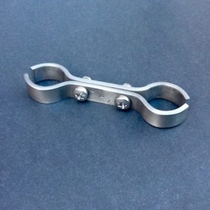 Stainless Steel Pipe Clamp Double Ports 20mm Diameter